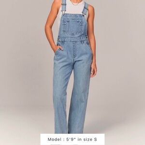 Abercrombie & Fitch Light Blue Denim Jumpsuit